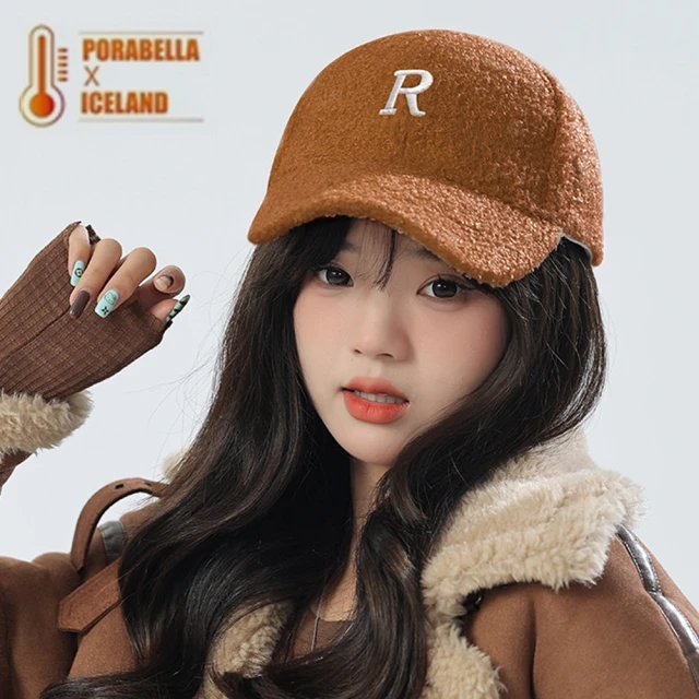 Porabella 棒球帽 鴨舌帽 毛毛保暖帽 加厚保暖帽 百搭帽 英字棒球帽 baseball cap