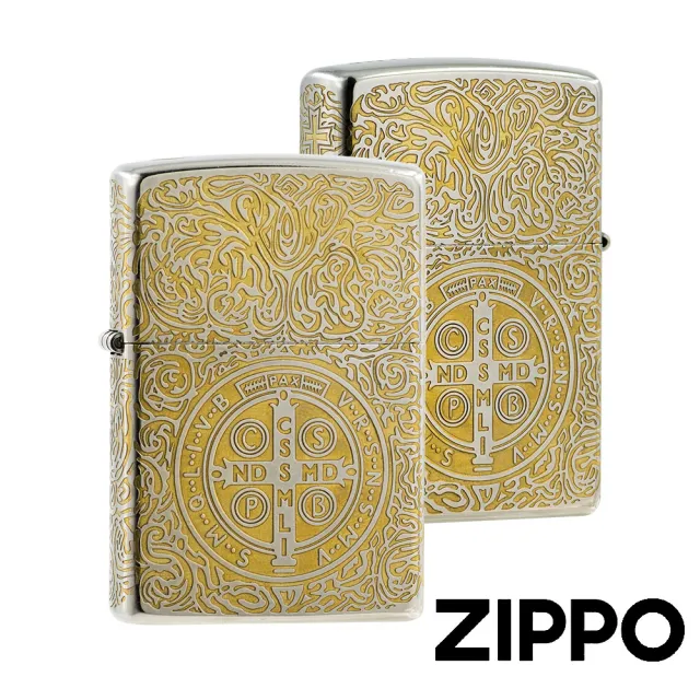 【Zippo】康斯坦丁-雙面十字-常規版-反銀防風打火機(美國防風打火機)
