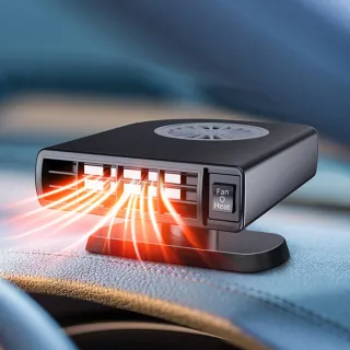 【KEYIE】車用小型暖風機 車載電暖器 車用熱風扇 汽車風扇 冷熱可調(除霧/除濕/除霜/淨化空氣)