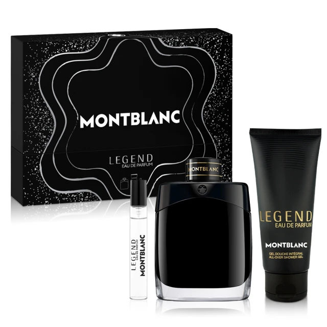 MONTBLANC 萬寶龍 傳奇至尊男仕淡香精禮盒-淡香精100ml+隨行香氛7.5ml+沐浴精100ml(專櫃公司貨)