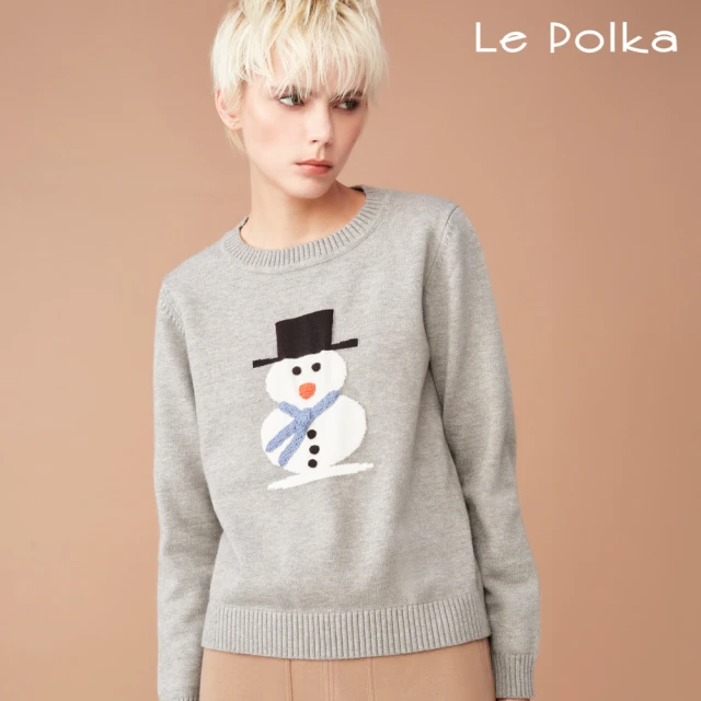 Le Polka 知性羊毛針織上衣-女折扣推薦