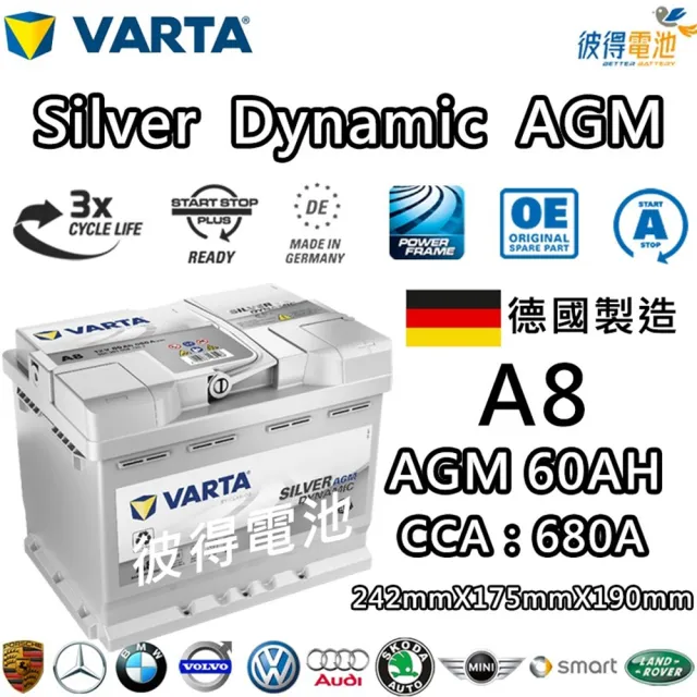 VARTA A8-AGM D52 LN2 新品未使用！ VARTA agm ln2 d52（自動車用バッテリー）｜バッテリー｜自動車