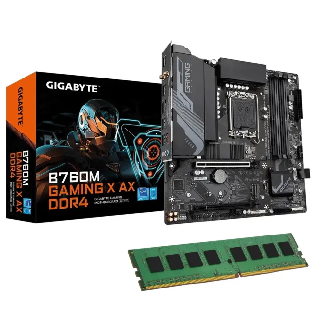 【GIGABYTE 技嘉】板+8G 組合★B760M GAMING X AX DDR4 主機板+記憶體RAM