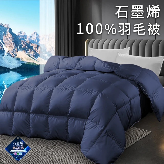 三浦太郎 爵士藍石墨烯能量健康100%羽毛被2.5Kg(被子/棉被/羽毛被/羽絨被)