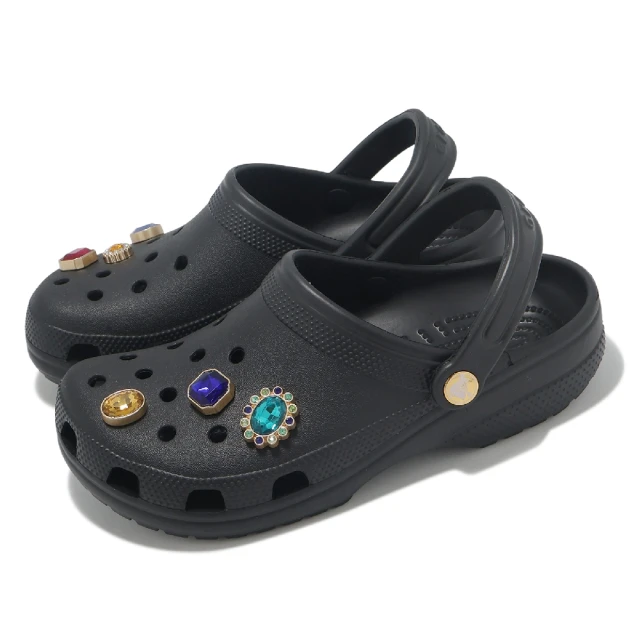 Crocs 洞洞鞋 Classic Jewel Clog 男鞋 女鞋 黑 經典寶石克駱格 休閒鞋 涼拖鞋 卡駱馳(210733001)