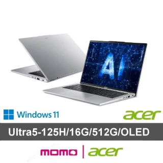 Acer 宏碁 Office2024★14吋Ultra5 OLED AI筆電(Swift Go/EVO/SFG14-73-50MV/Ultra5-125H/16G/512G/W11)