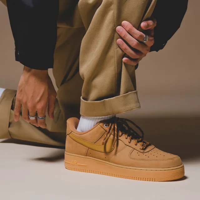 【NIKE 耐吉】休閒鞋 Air Force 1 07 運動 男鞋 女鞋 經典款 AF1 小麥色 膠底 質感 穿搭 棕(CJ9179-200)