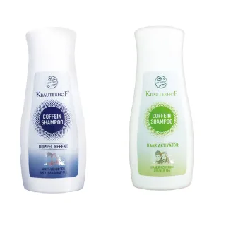 【德國 草本莊園KRAUTERHOF】咖啡因健髮男女洗髮精250ml 雙效/綠茶 任選(無矽靈 蓬鬆 修護 控油 保濕)