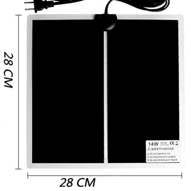 【REPTIZOO】爬寵高級加熱墊 14W/恆溫保暖過冬必備(28×28cm兩棲類爬蟲加溫片REPTI ZOO)