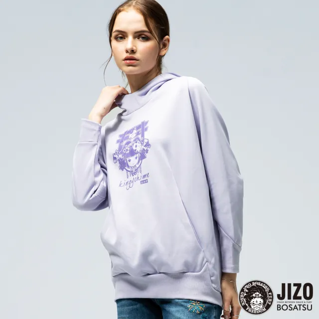 【BLUE WAY】女裝 金魚姬鳥居日式LOGO連帽 長袖 上衣-地藏小王