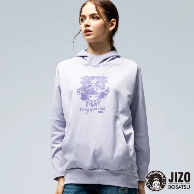 【BLUE WAY】女裝 金魚姬鳥居日式LOGO連帽 長袖 上衣-地藏小王