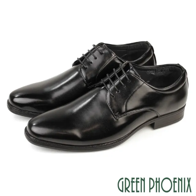 【GREEN PHOENIX 波兒德】男 紳士鞋 商務鞋 新郎鞋 學生 皮鞋 德比鞋(咖啡、黑色)