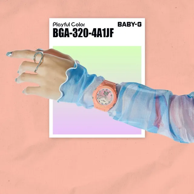 【CASIO 卡西歐】BABY-G活力清新雙顯錶(BGA-320-4A1)