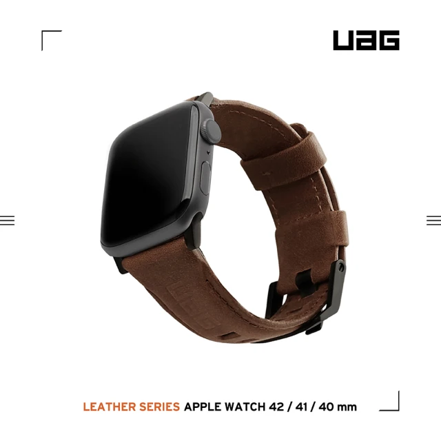 UAG Apple Watch 38/40/41/42（S10）mm 皮革錶帶-棕(UAG)