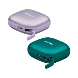 【Philips 飛利浦】加購-2色可選-DLP2136V 暖手寶 行動電源 二合1(暖蛋/3秒速熱/BSMI認証)