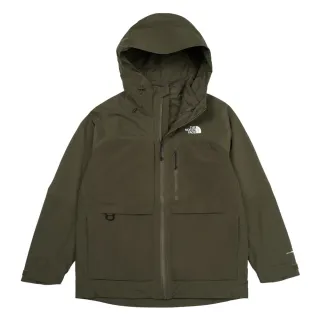 【The North Face 官方旗艦】北面男款灰褐色DryVent防水透氣抓絨內裡三合一外套｜89ZS21L