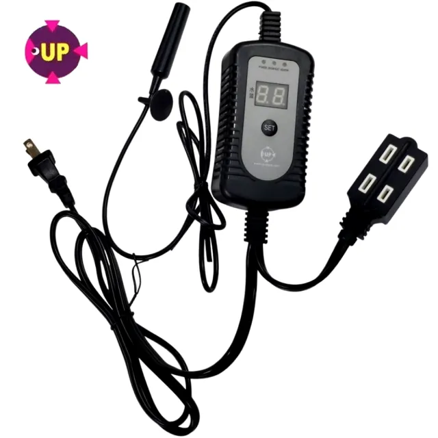 【UP 雅柏】單顯示微電腦控溫器 1000W+MR鈦管加溫棒500W(魚缸溫度控制/雙感應器 D994+水鈦500W)