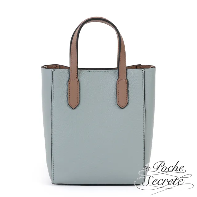 【La Poche Secrete】雙11 買一送一 送環保購物袋 簡約真皮2WAY斜側背包(真皮包包 多色任選)