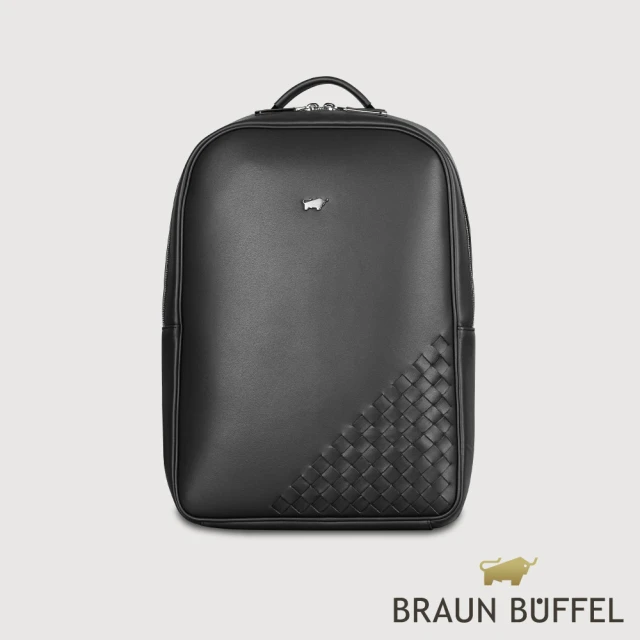 BRAUN BUFFEL 德國小金牛 台灣總代理 墨菲斯 後背包-黑色(BF524-72-BK)