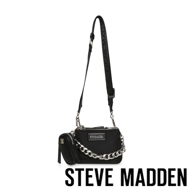 steve madden BROY-N 率性三隔層鍊條子母包(黑色)