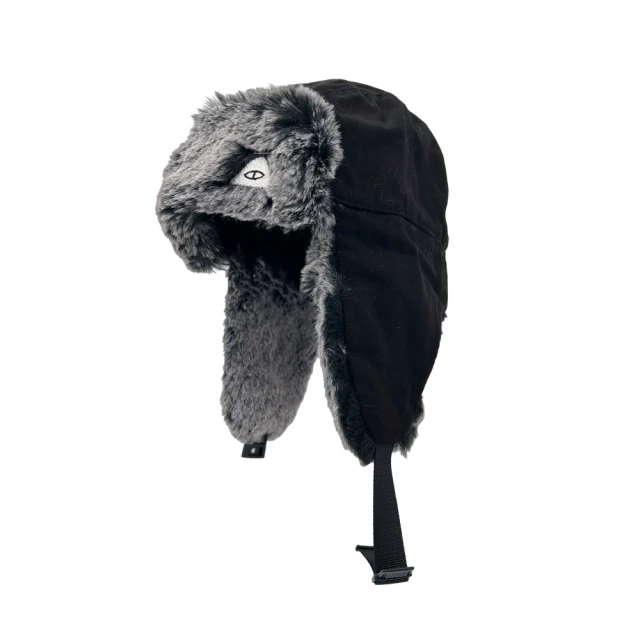 POLER STUFF 日本限定 MILITARY FUR VISOR CAP 軍裝毛絨蓋耳飛行帽(黑)