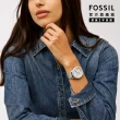 【FOSSIL 官方旗艦館】Brynn系列 簡約三眼女錶 不鏽鋼鍊帶指針手錶 38MM(多色可選)