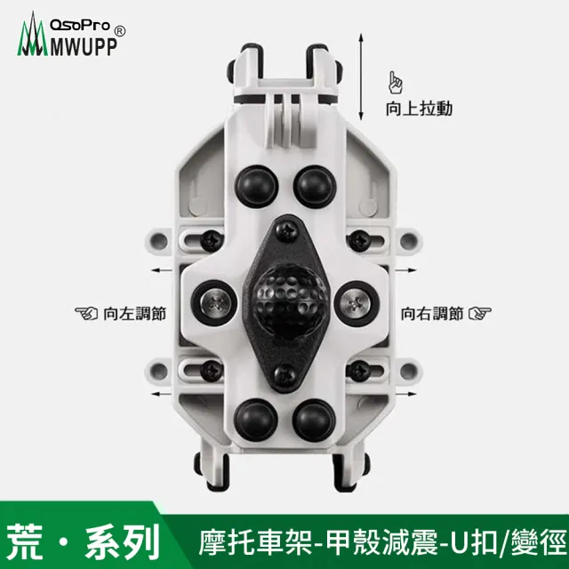 【MWUPP 五匹】Osopro減震荒系列 專業摩托車架-甲殼-U扣(荒系列、外送人員、機車騎士必備)