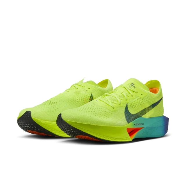 NIKE 耐吉 運動鞋 慢跑鞋 路跑 馬拉松 男鞋 NIKE ZOOMX VAPORFLY NEXT% 3 螢光綠 藍 碳板(DV4129700)