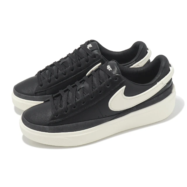 NIKE 耐吉 休閒鞋 Blazer Phantom Low 男鞋 黑 米白 低筒 緩衝 厚底 復古 板鞋(HF3119-001)