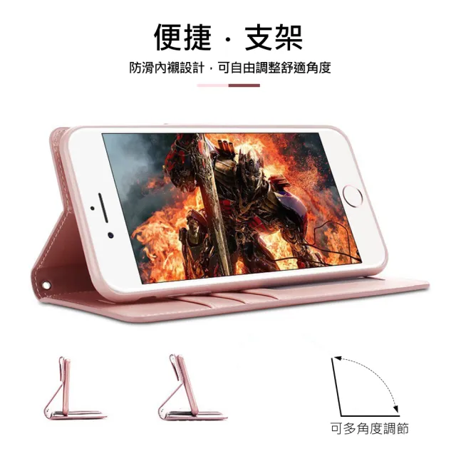【Hanman 韓曼】OPPO A38 柔軟羊皮觸感皮套 多卡層 防滑內襯可多角度調節支架手機殼/保護套