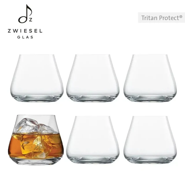 ZWIESEL GLAS 蔡司 德國製 Air 萬用水晶杯 435ml 6入原裝組(無梗紅酒杯/水杯/調酒杯)