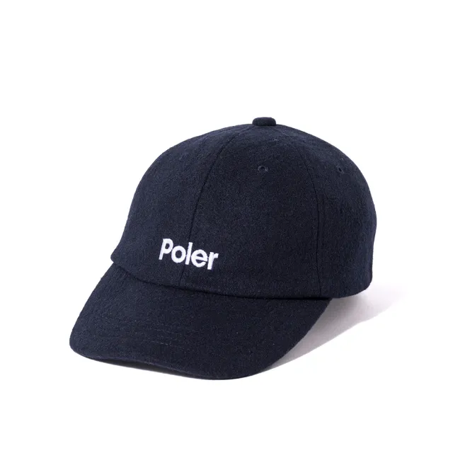 【POLER STUFF】日本限定 WOOL EMB BASEBALL CAP 羊毛EMB棒球帽(海軍藍)