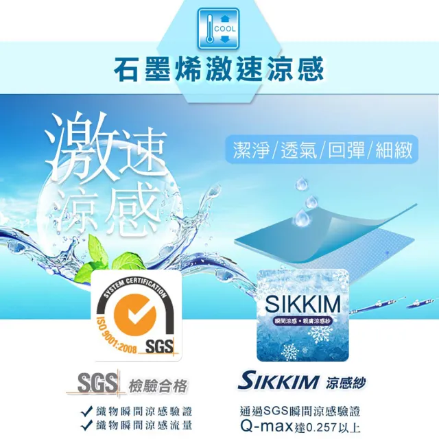 【旭】日本旭川生命磁石墨烯能量透氣舒眠床墊-單人加大(透氣 乾爽 遠紅外線 電視購物款)