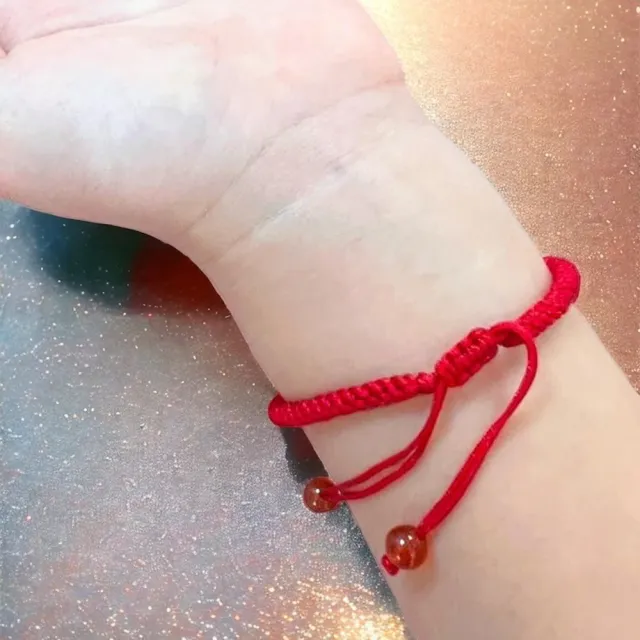 【珠兒綠】平安扣純銀紅線手鍊 開運紅繩 新年開運 紅線(避邪 開運 姻緣 平安繩 轉運)