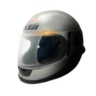 【iMini】經典素色全罩式 銀 舒適 透氣(安全帽│騎士用品│內襯│鏡片│多色│抗UV│GOGORO│ISO認證)