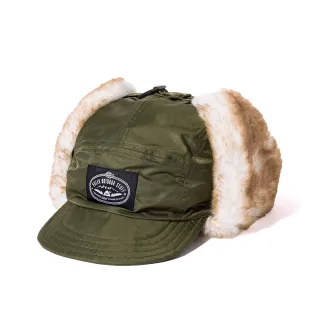 【POLER STUFF】日本限定 FLIGHT NYLON FUR FLAP CAP 毛絨蓋耳飛行尼龍帽(綠)