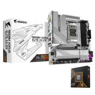 GIGABYTE 技嘉 R9-9950X+B650M組合★B650M AORUS ELITE AX ICE DDR5 主機板