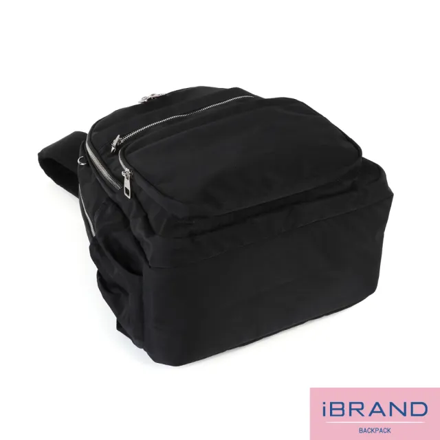 【iBrand】雙11 經典Classic實用輕盈多隔層後背包(黑色)