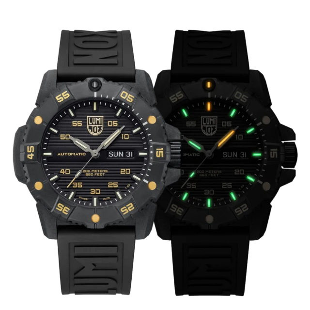 LUMINOX 雷明時 Master Carbon SEAL 海豹部隊自動機械錶– 黑金(3865GOLD)