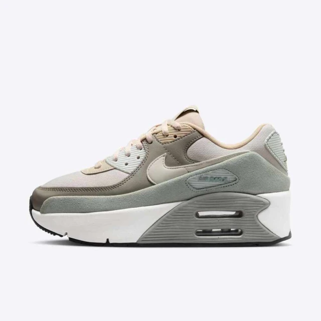 NIKE 耐吉 Air Max 90 Lv8 女 休閒鞋 運動 復古 雙層氣墊 緩震 厚底 灰粉(FD4328-108)