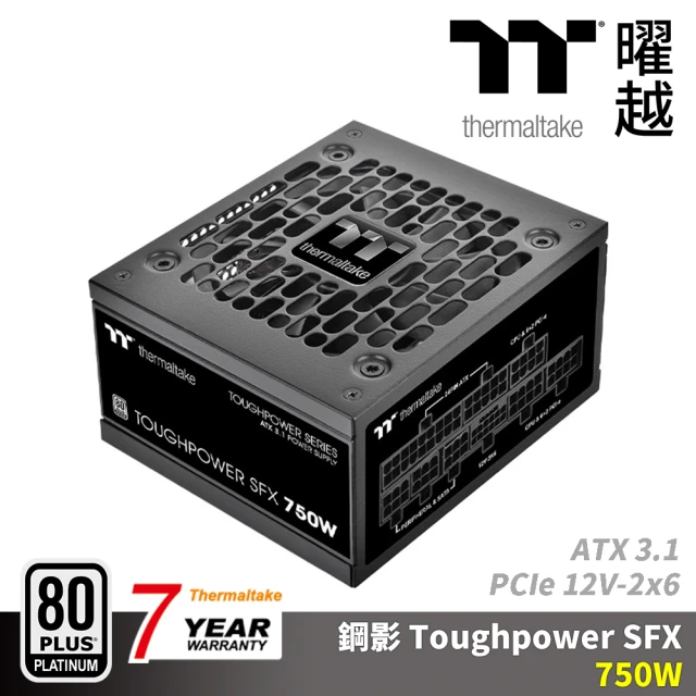 Thermaltake 曜越 鋼影 Toughpower SFX 750W白金牌認證電源 七年保 ATX3.1(PS-STP-0750FNFAPT-1)