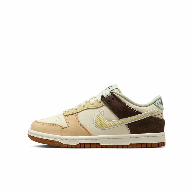 NIKE 耐吉 DUNK LOW GS 女鞋 大童 休閒鞋 運動鞋 米白棕(HQ3474171)