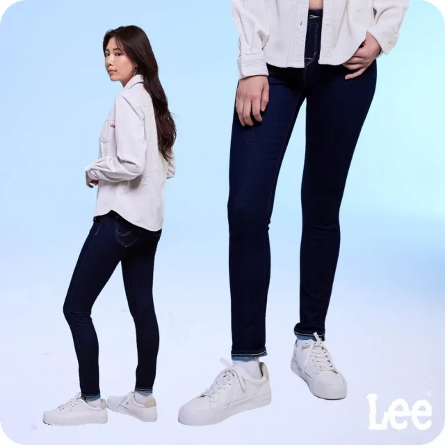 【Lee】出清品-女裝 牛仔褲 / 418 中腰合身窄管 清水洗 / 101+ 系列(LL990009898)