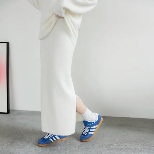 【OB 嚴選】素色柔軟水貂毛側開衩針織長裙 《CA3034》