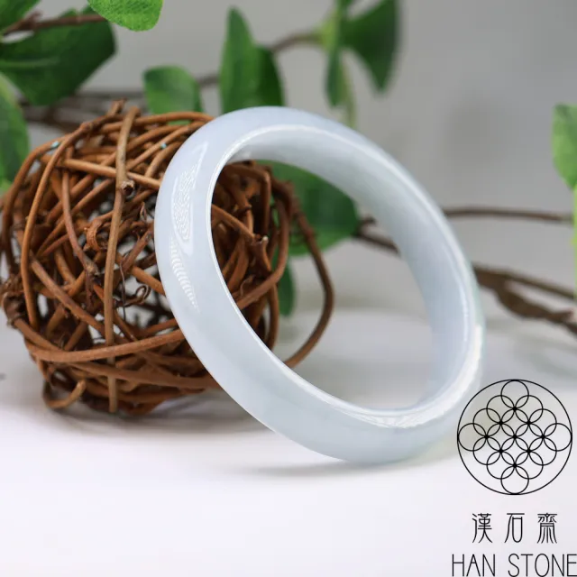 【漢石齋】天然翡翠A貨 手鐲玉鐲 冰糯種紫羅蘭(手圍18.4/版寬11.7mm)