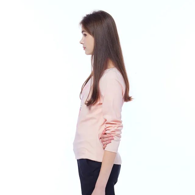 【NAUTICA】官方旗艦 女裝 休閒酷帥海鷗長袖T恤(粉色)