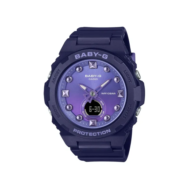【CASIO 卡西歐】BABY-G 多層次風格/42mm/漸變湛藍(BGA-320-2A)