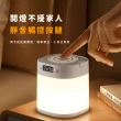 【照亮你】充電式觸控臥室可吊掛小夜燈(帶時鐘功能 三色光 手提 應急照明 餵奶燈 露營燈 兒童 伴睡燈)