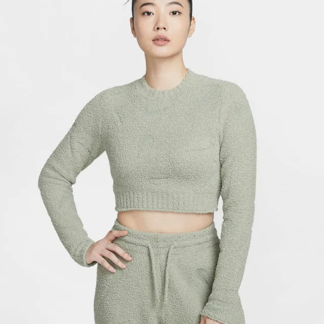 【NIKE 耐吉】針織 毛衣 長袖上衣 女款 AS W NSW PHNX BCL AOJ LS T 綠色(FZ1717370)