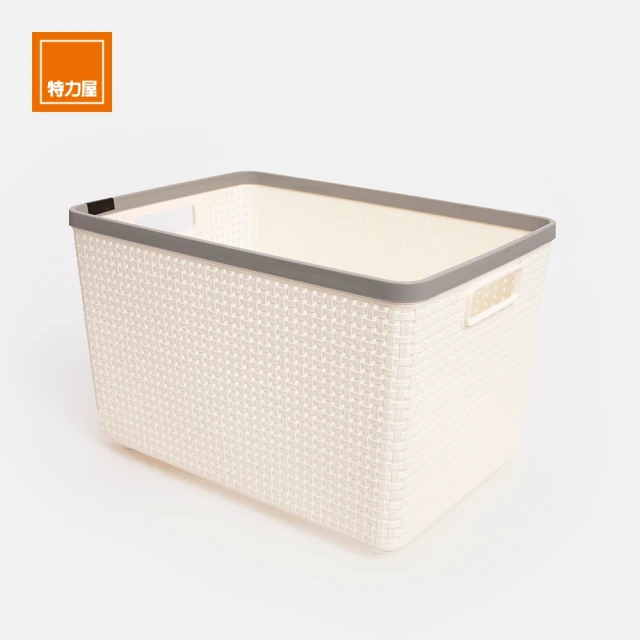 特力屋 伸縮萬用收納籃 米白 30.5x24.5x12cm 特力屋 伸縮萬用收納籃 米白 30.5x24.5x12cm